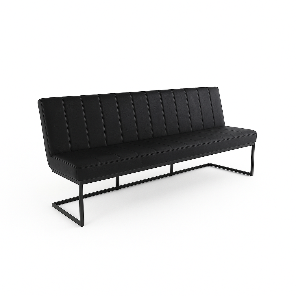 Bancheta piele FLEET OHIO culoare NEGRU