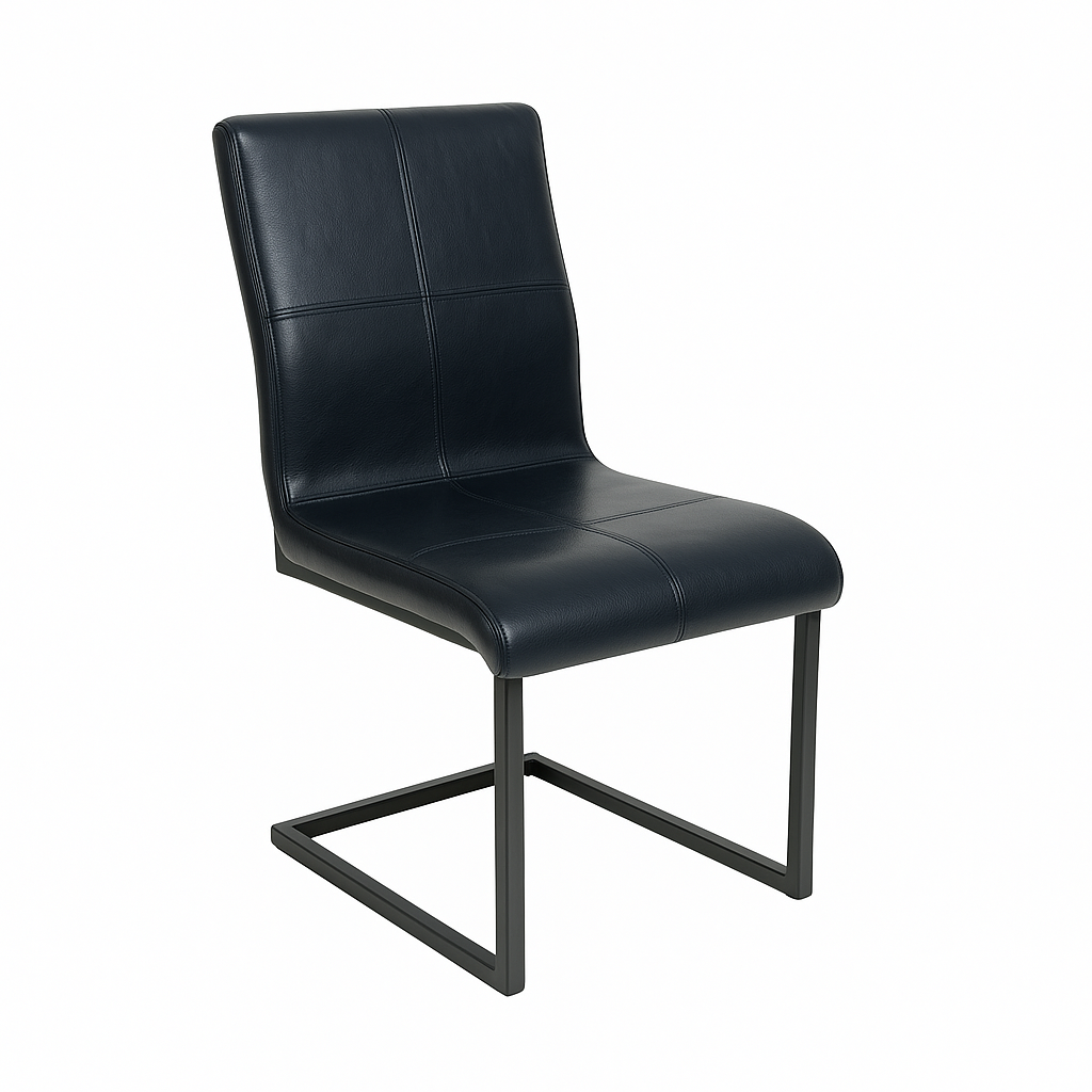 Scaun piele NEAGRA | model INDU QUADRANT A