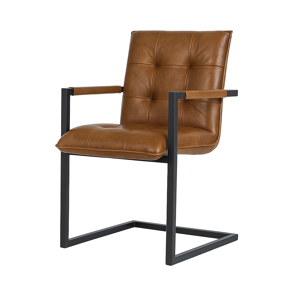 Scaun piele NEAGRA | model MOCANU
