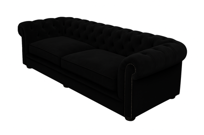 Canapea chesterfield GYMA catifea NEGRU