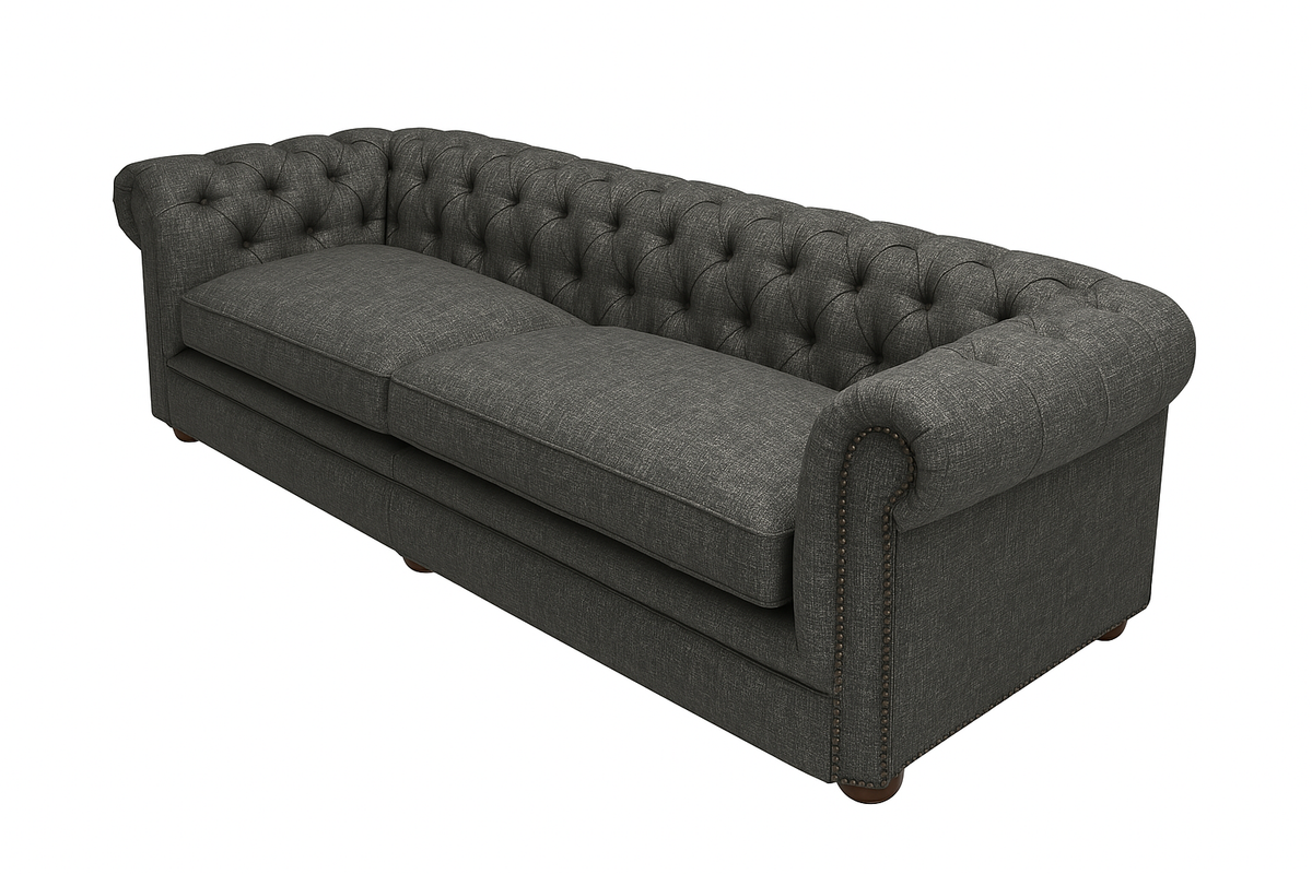 Canapea chesterfield GYMA stofa GRI INCHIS