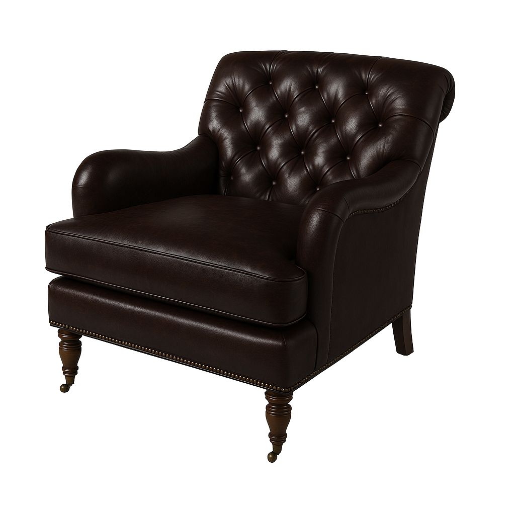 Fotoliu chesterfield CALEDONIAN piele MARO INCHIS