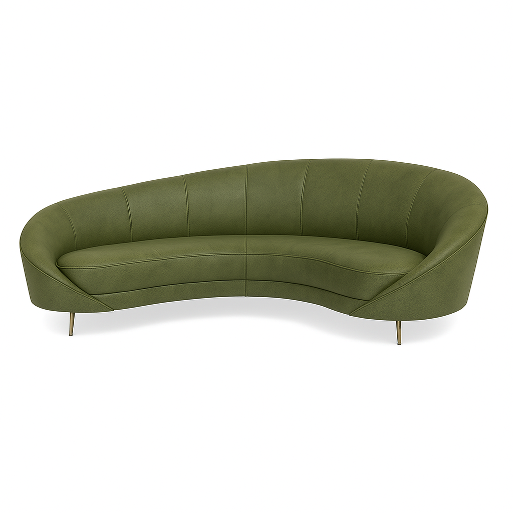 Canapea piele YAN culoarea VERDE DESCHIS