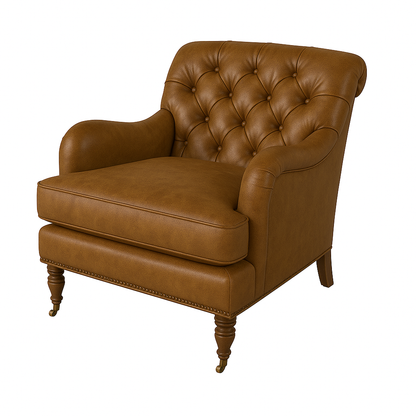 Fotoliu chesterfield CALEDONIAN piele MARO