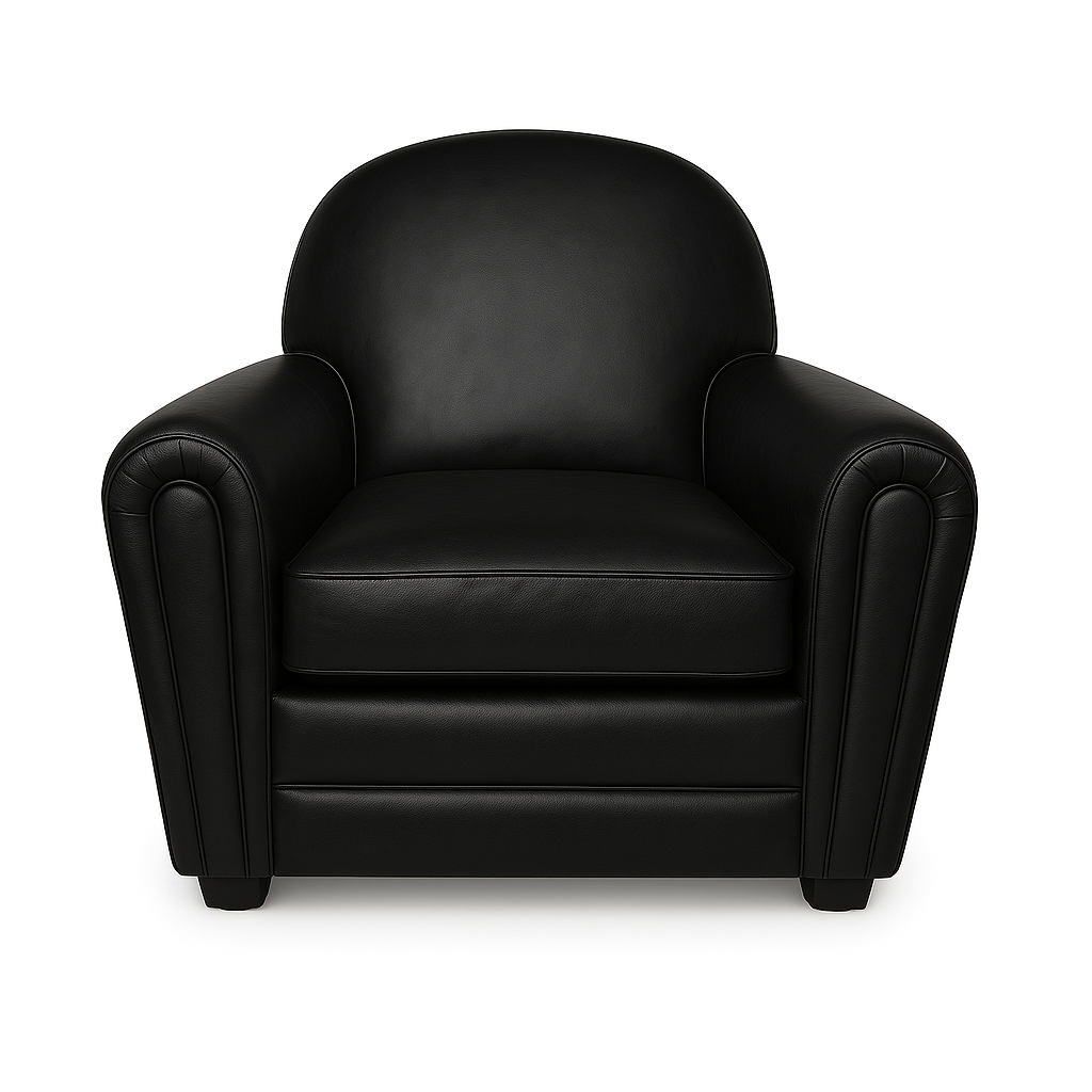 Fotoliu piele NEAGRA model MARA
