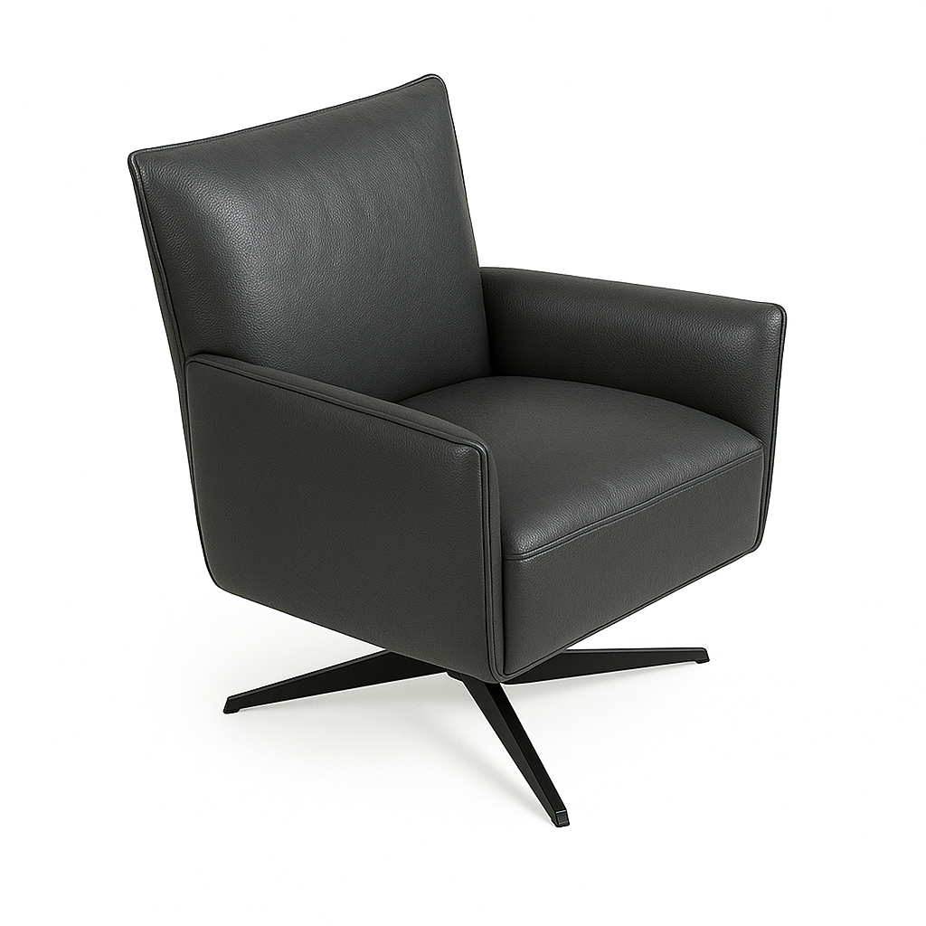 Fotoliu piele ANTRACIT | model CONFI