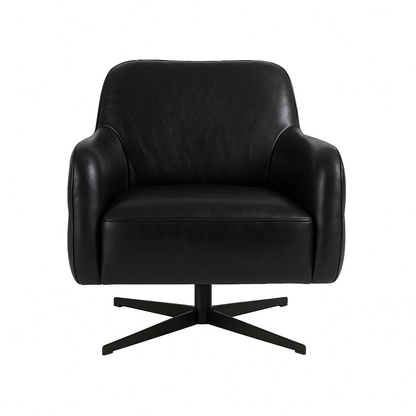 Fotoliu piele NEAGRA | model RICO