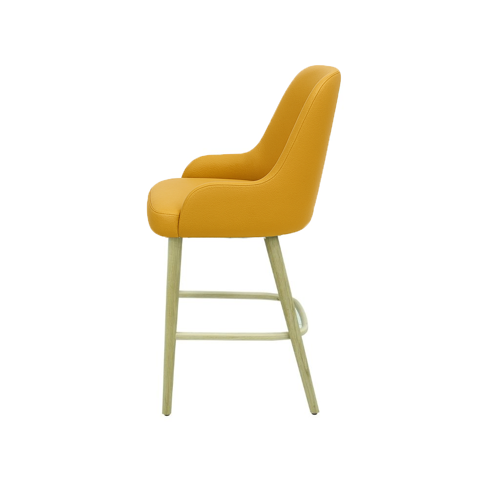 Scaun bar piele naturala BEJ | model ROCCO