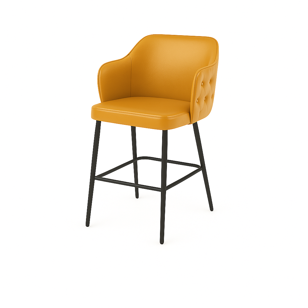Scaun bar piele BEJ | model TEONA
