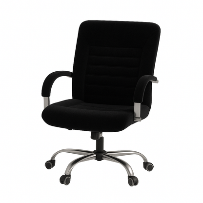 Scaun birou catifea NEAGRA | model DALIA O