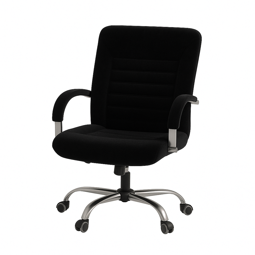 Scaun birou catifea NEAGRA | model DALIA O