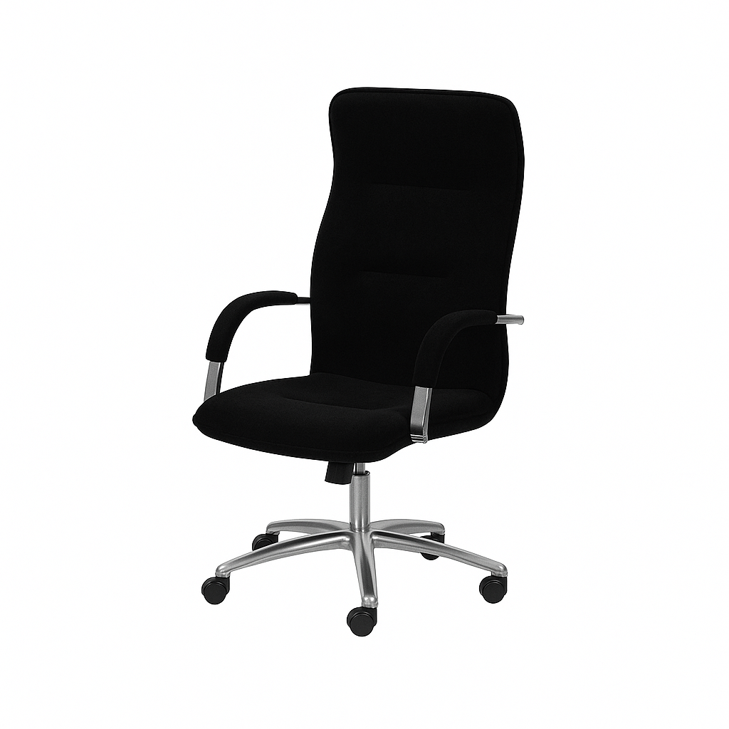 Scaun directorial catifea NEAGRA | model OMEGA P
