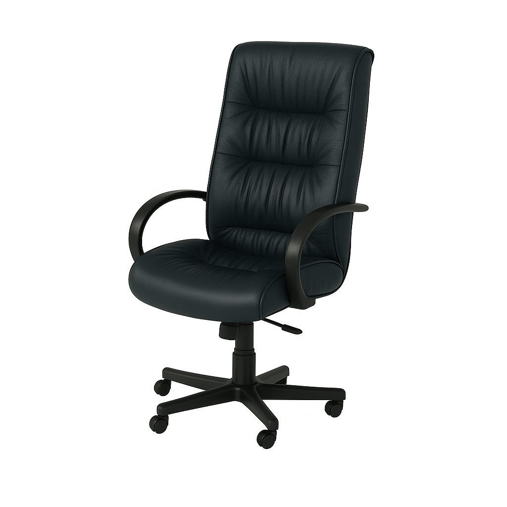 Scaun birou ergonomic piele NEAGRA | model BIG STAR P