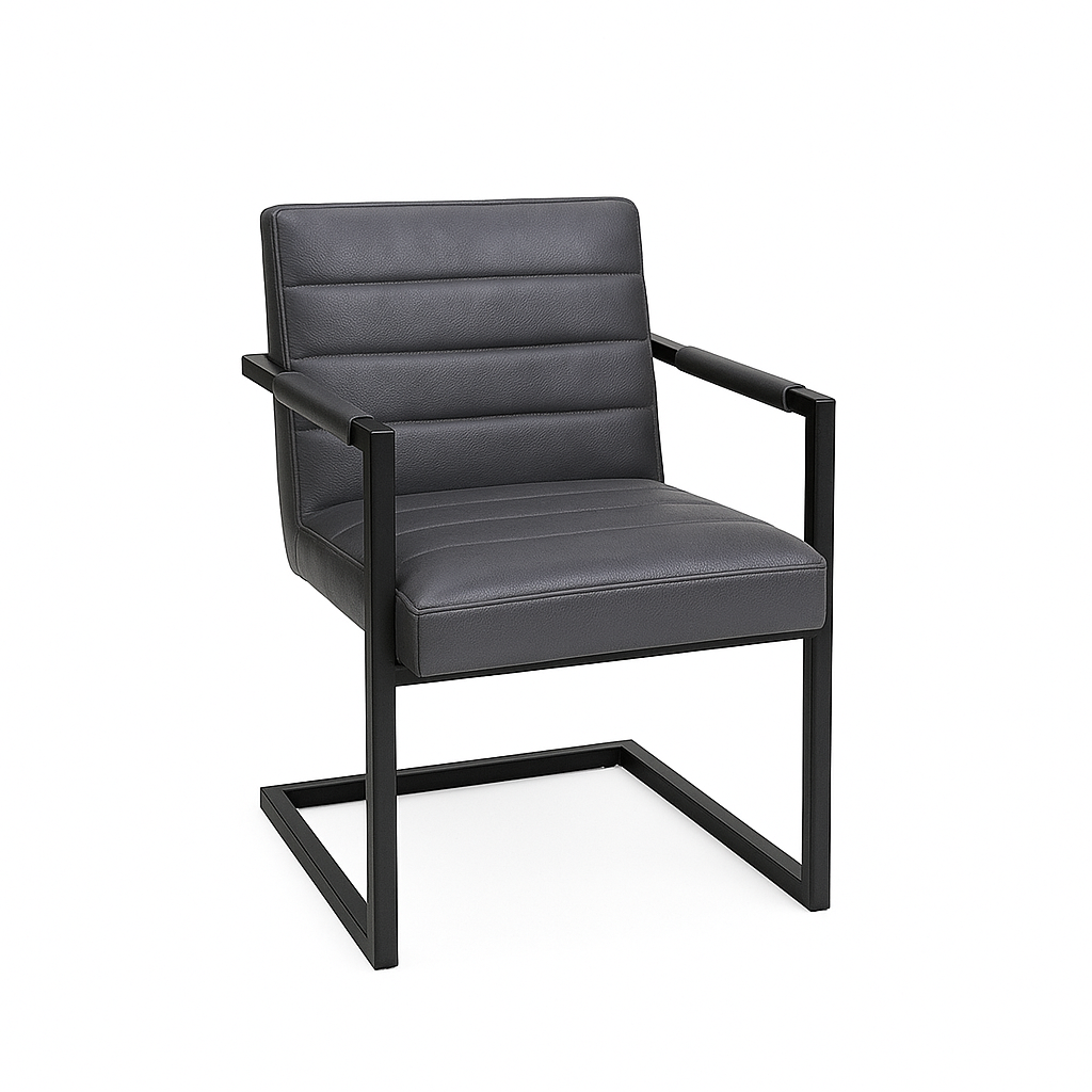 Scaun piele GRI | model BADSAAL 4STARR