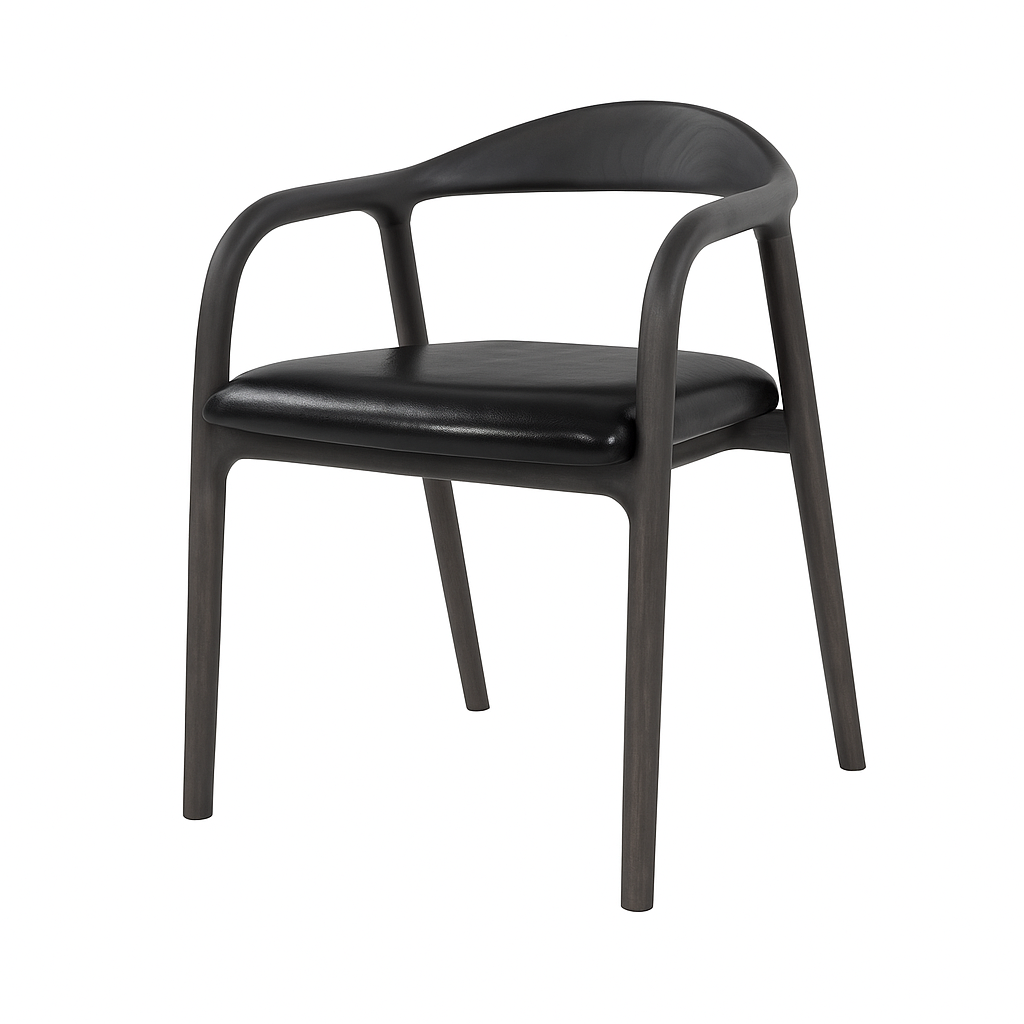 Scaun piele NEAGRA | model ELMO