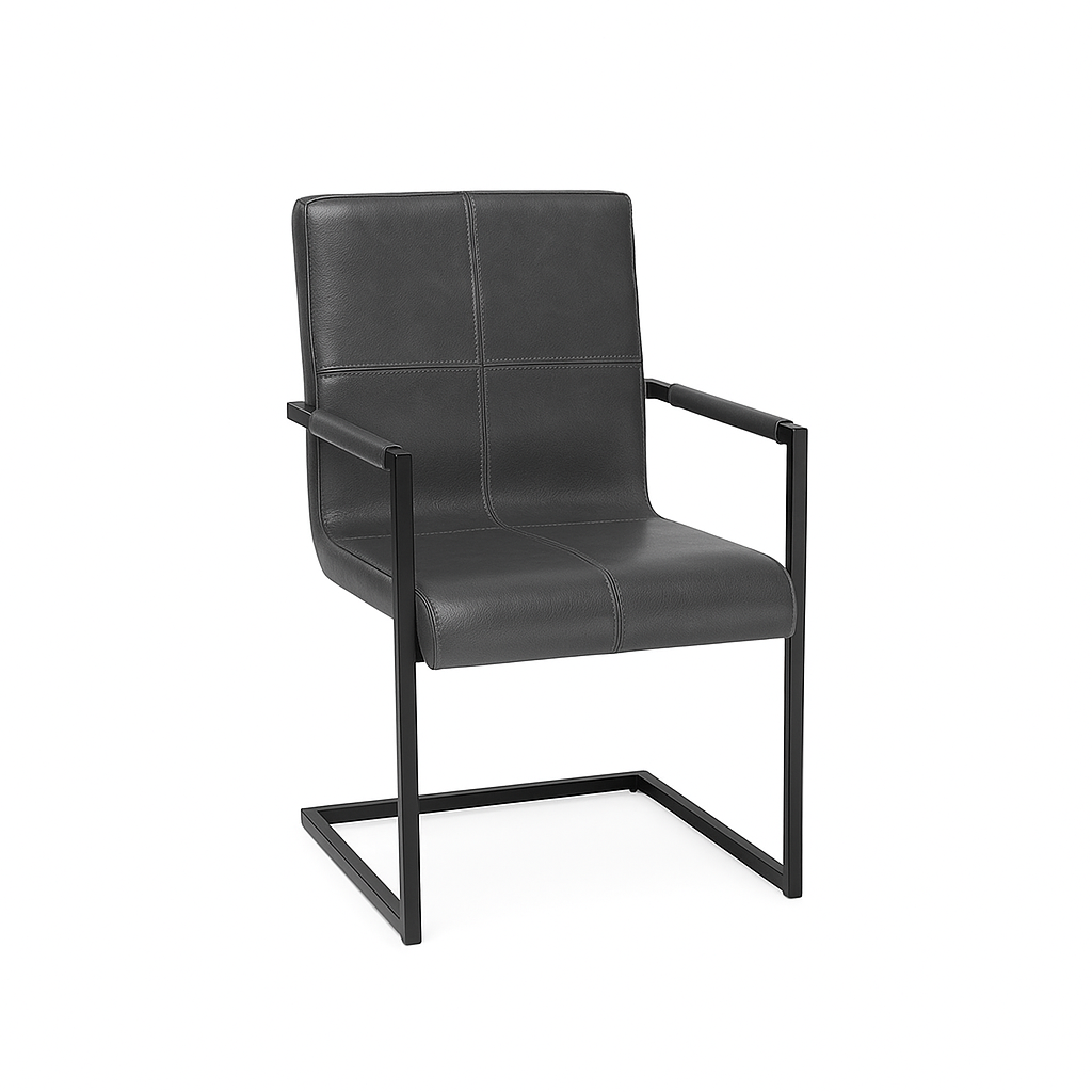 Scaun piele GRI model INDU QUADRANT