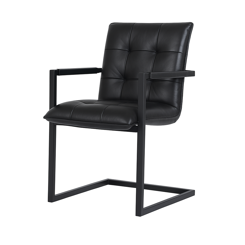 Scaun piele NEAGRA | model MOCANU
